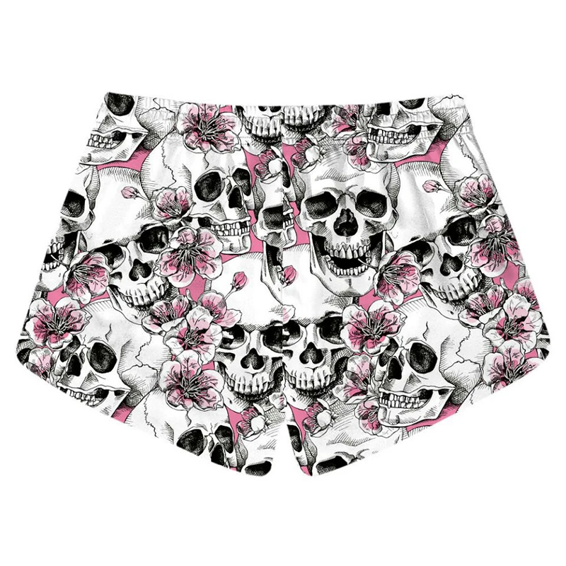 Унисекс шорты для взрослых и мужчин с принтом черепа скелета|Страшные костюмы| |