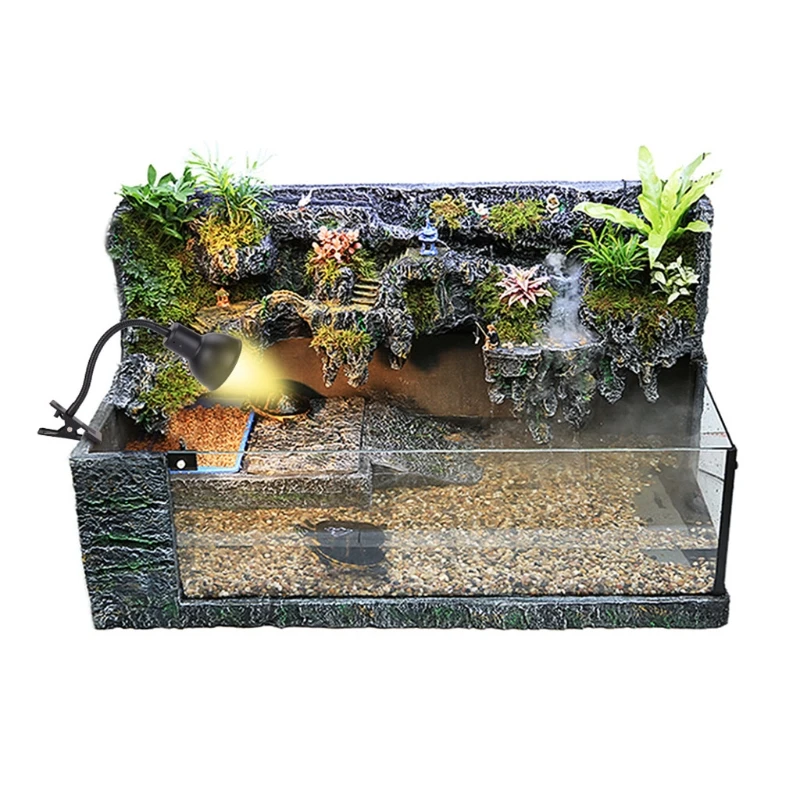 

Reptile Lamp Stand UVA UVB Lamp Fixture Lizard Tortoise Heating Light Holder with Clamp for Turtle Habitat Fish Tank