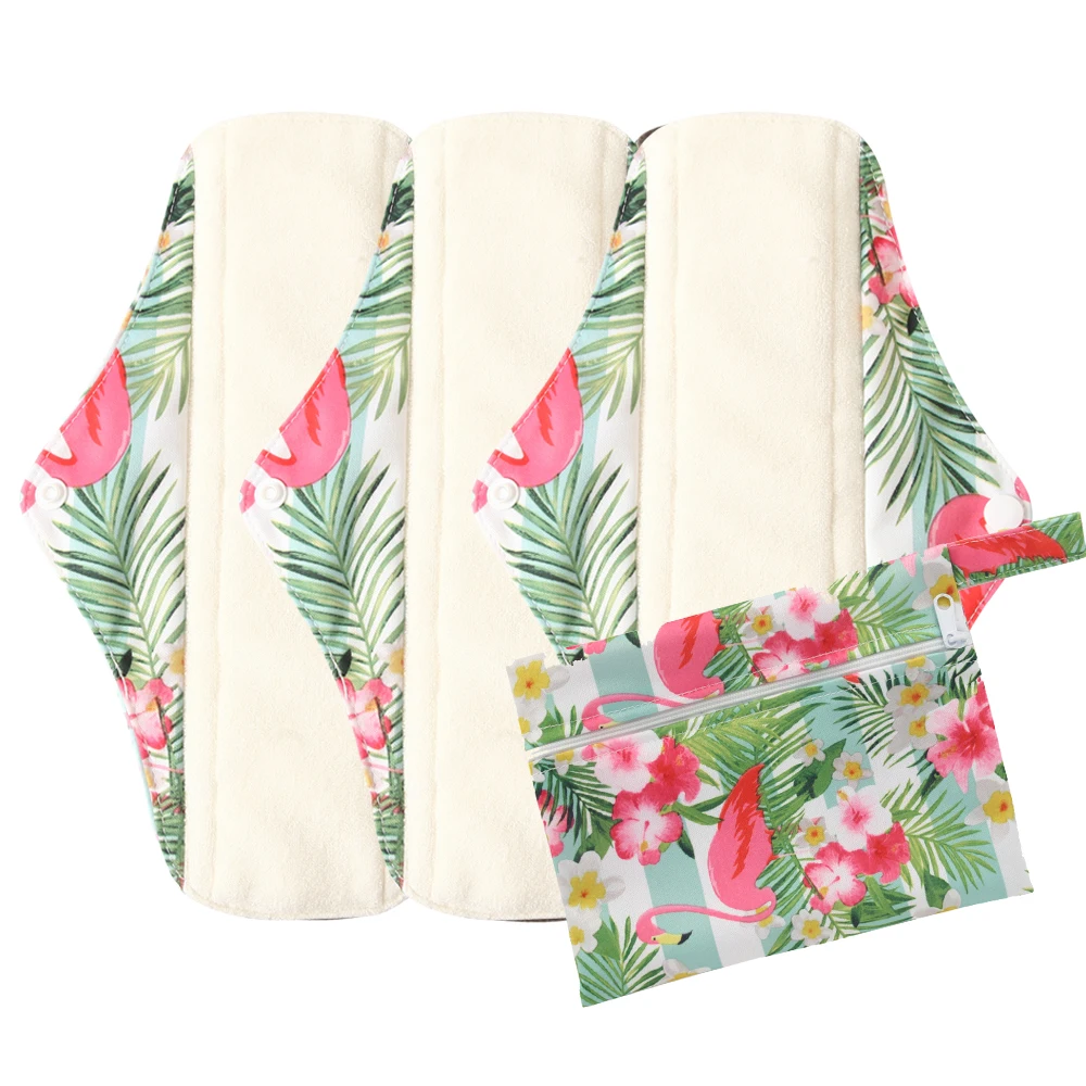 3 шт. женские многоразовые менструальные подкладки моющийся санитарный