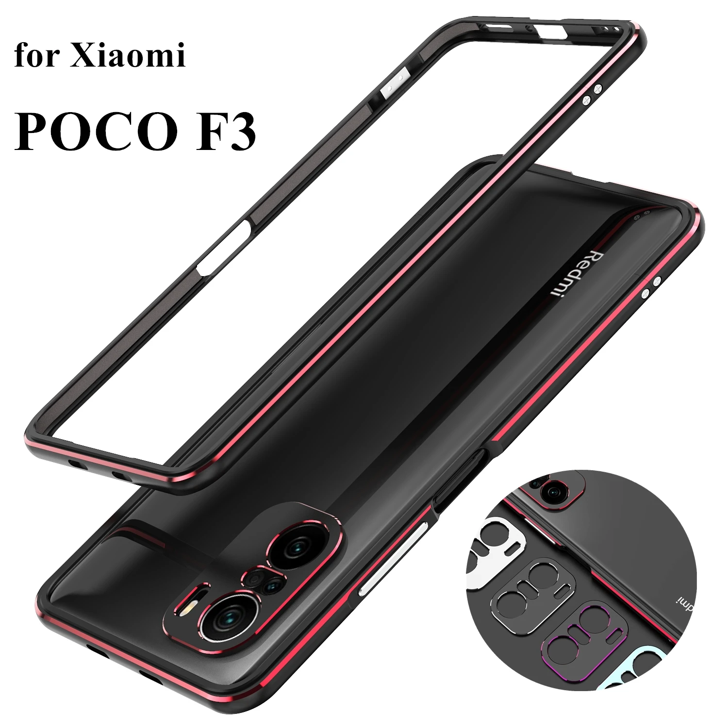 

Чехол для Xiaomi POCO F3 Делюкс, Ультратонкий алюминиевый чехол для Xiaomi POCO F3 + 2 пленки (передняя + задняя)