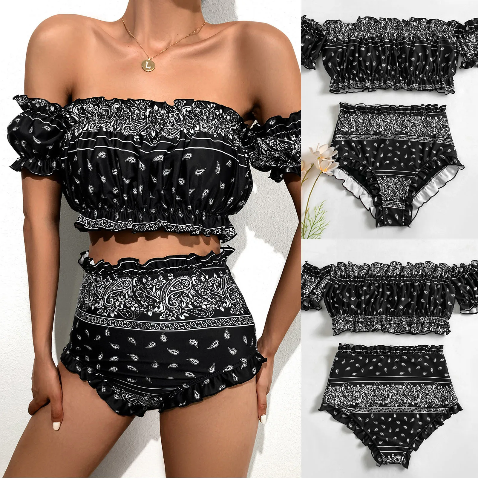 

S-XL женские новые модные застежкой-молнией на спине, сексуальный разрез печати, открытая спина, бикини Купальник cover up консервативный купаль...