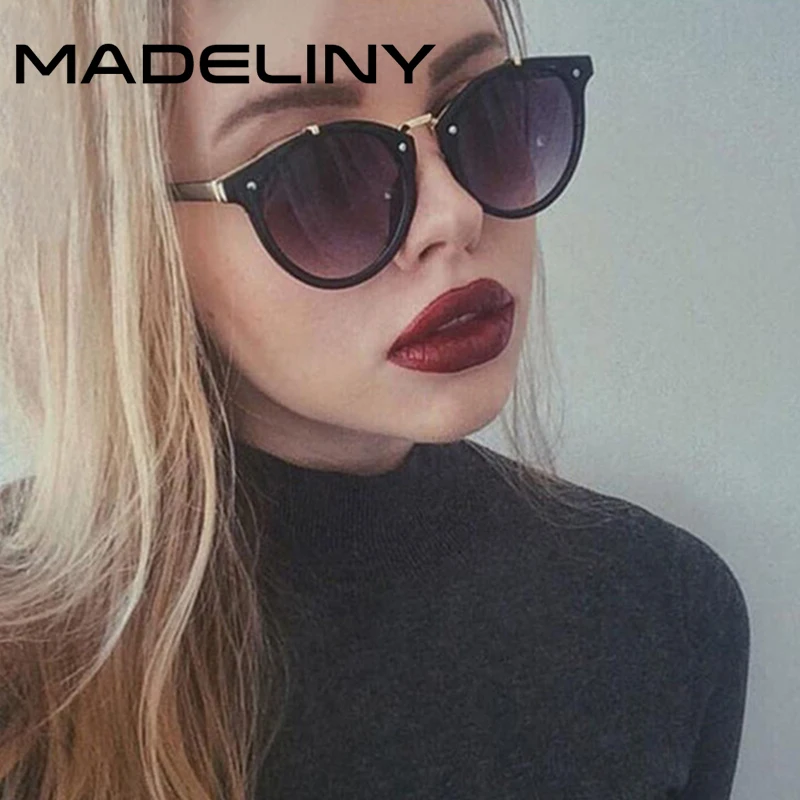Женские круглые солнцезащитные очки MADELINY брендовые дизайнерские винтажные