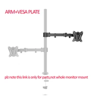 long arm and vesa plate full motion dual monitor desktop stand holder accessory 10 27 pc mount foldable arm 15kg