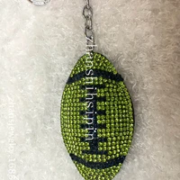 3d sports football surrounding pu leather rugby keychain handbag pendant your favorite team gifts accessories american