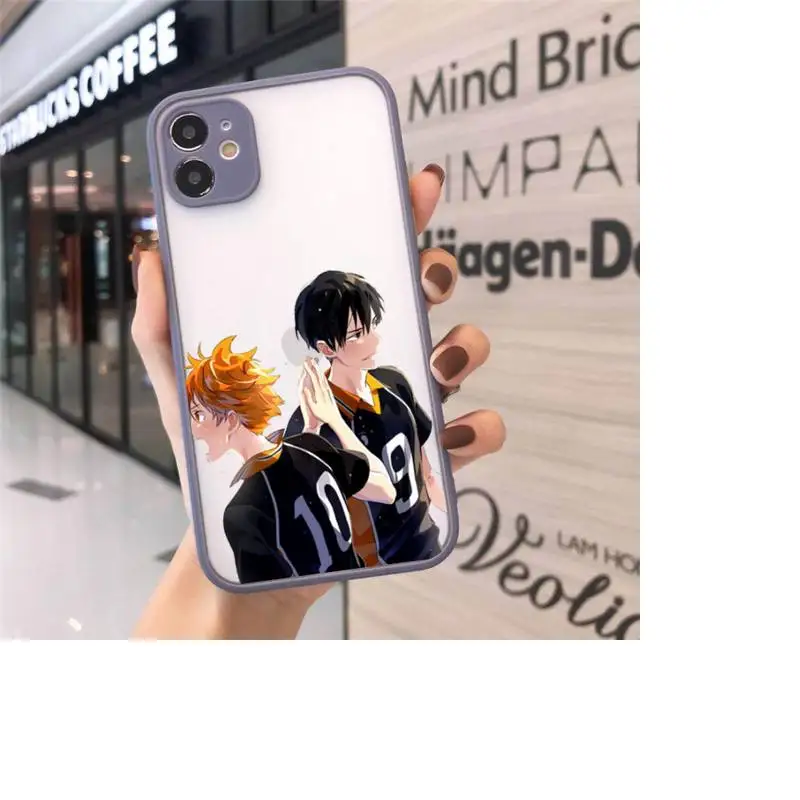 

Anime Haikyuu Hinata attacks Phone Cases matte transparent For iphone 7 8 11 12 plus mini x xs xr pro max cover