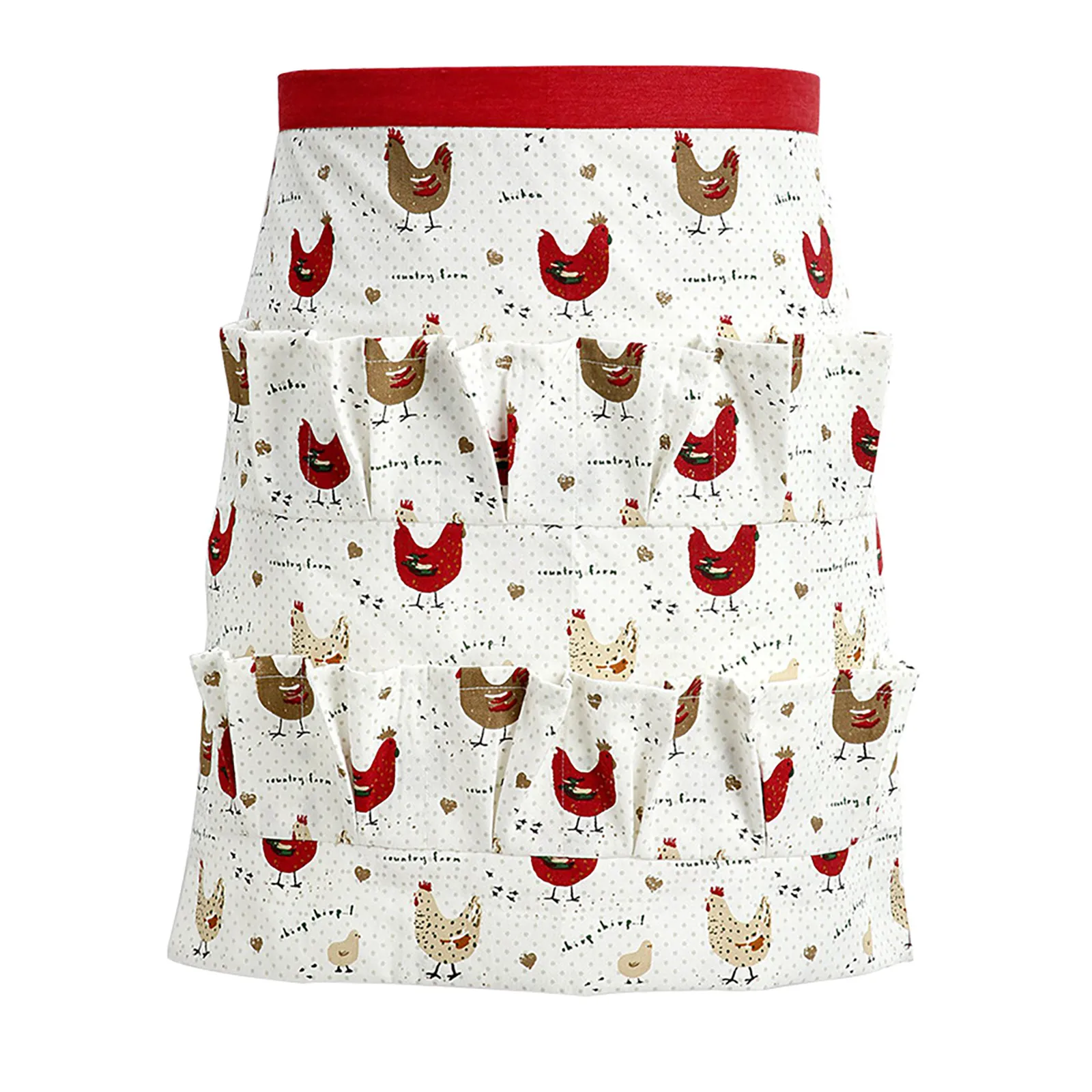 

2021 New Fashion Collecting Apron Pockets Holds Chicken Farm Home Apron Kitchen Utility Tools