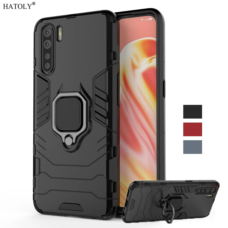 Чехол для Oppo A91 TPU бампер магнитный держатель кольца гладкая броня задняя крышка