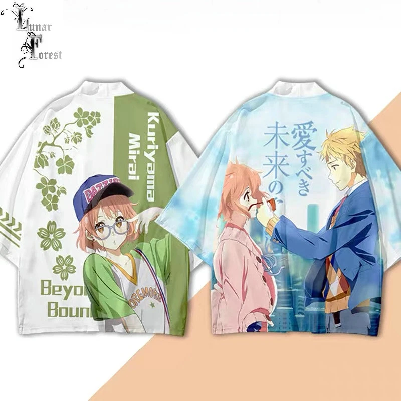 

Beyond the Boundary Cardigan Japanese Kimono Haori Yukata Women/Men kimono Summer Shirt Short Sleeve Streetwear Loose