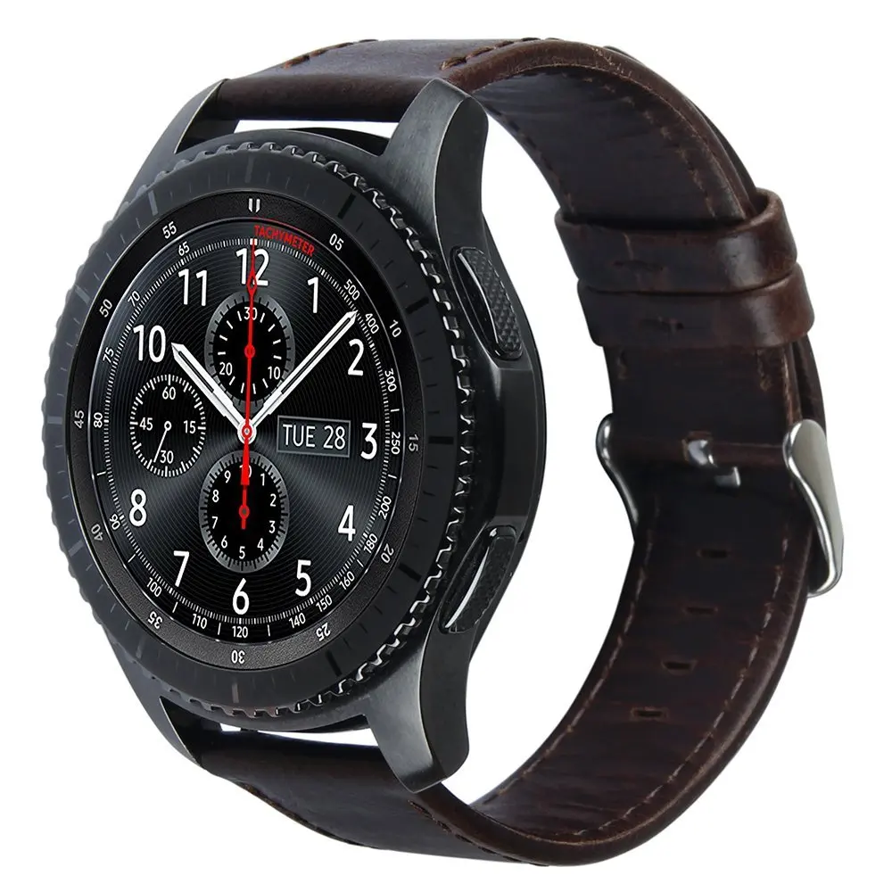Кожаный ремешок OSRUI для Samsung Galaxy watch 46 мм Gear S3 Frontier/классический часов S 3 22 браслет