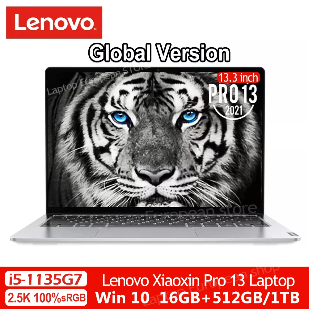 Новейший Ноутбук Lenovo Xiaoxin Pro 13 2021 года i5 1135G7 MX450 маленький компьютер 16 ГБ ОЗУ 512 Гб SSD