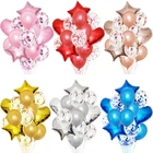 Шары надувные латексные с конфетти, 12 дюймов, конфетти металлик, 14 шт.