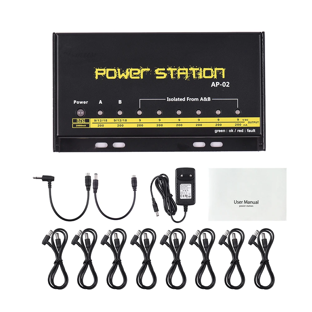 AP-02 гитарная педаль Питание Аксессуары для гитары 8 выходов постоянного тока