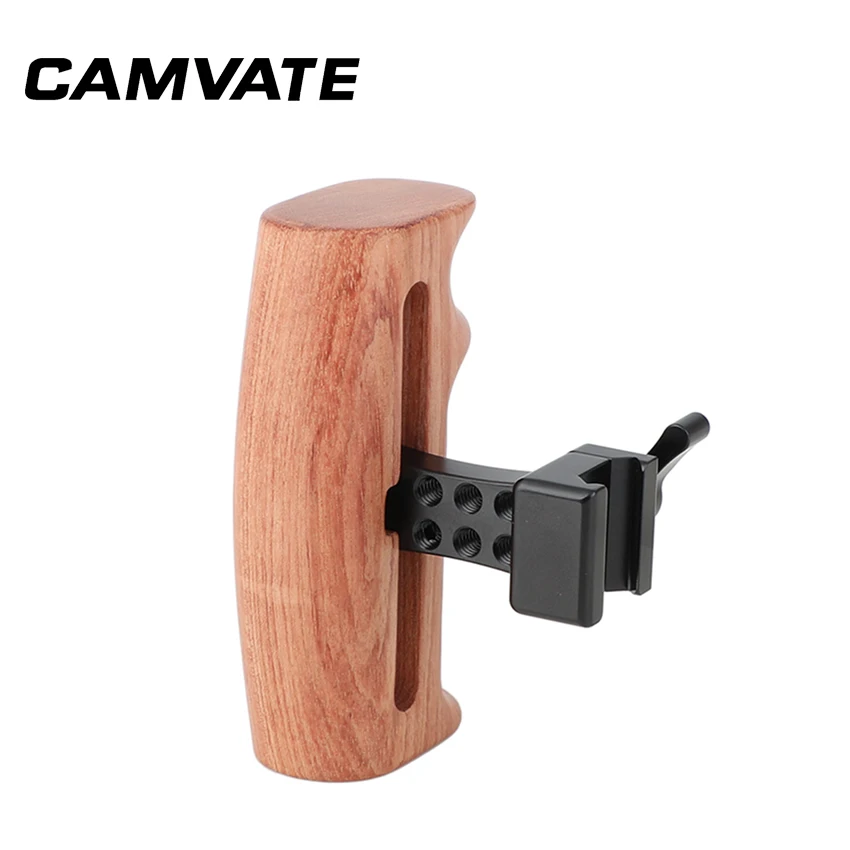 Рукоятка с деревянной ручкой CAMVATE зажимом NATO для установки клетки камеры DSLR (с