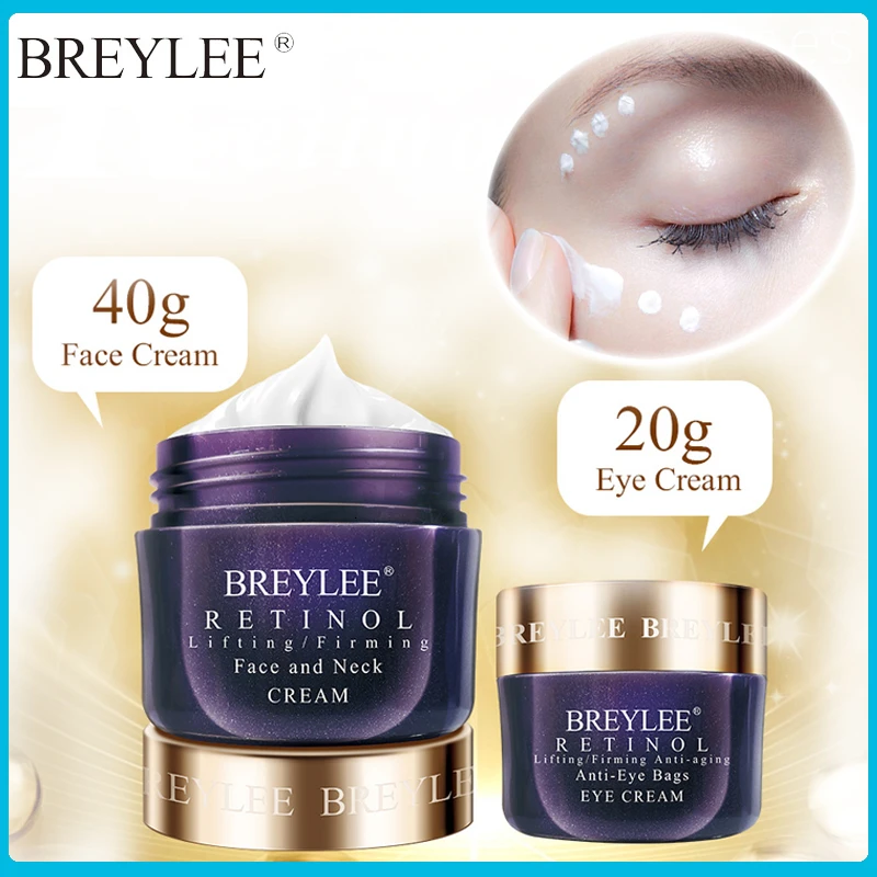 BREYLEE Retinol отбеливающий крем для лица глаз подтягивающий укрепляющий против