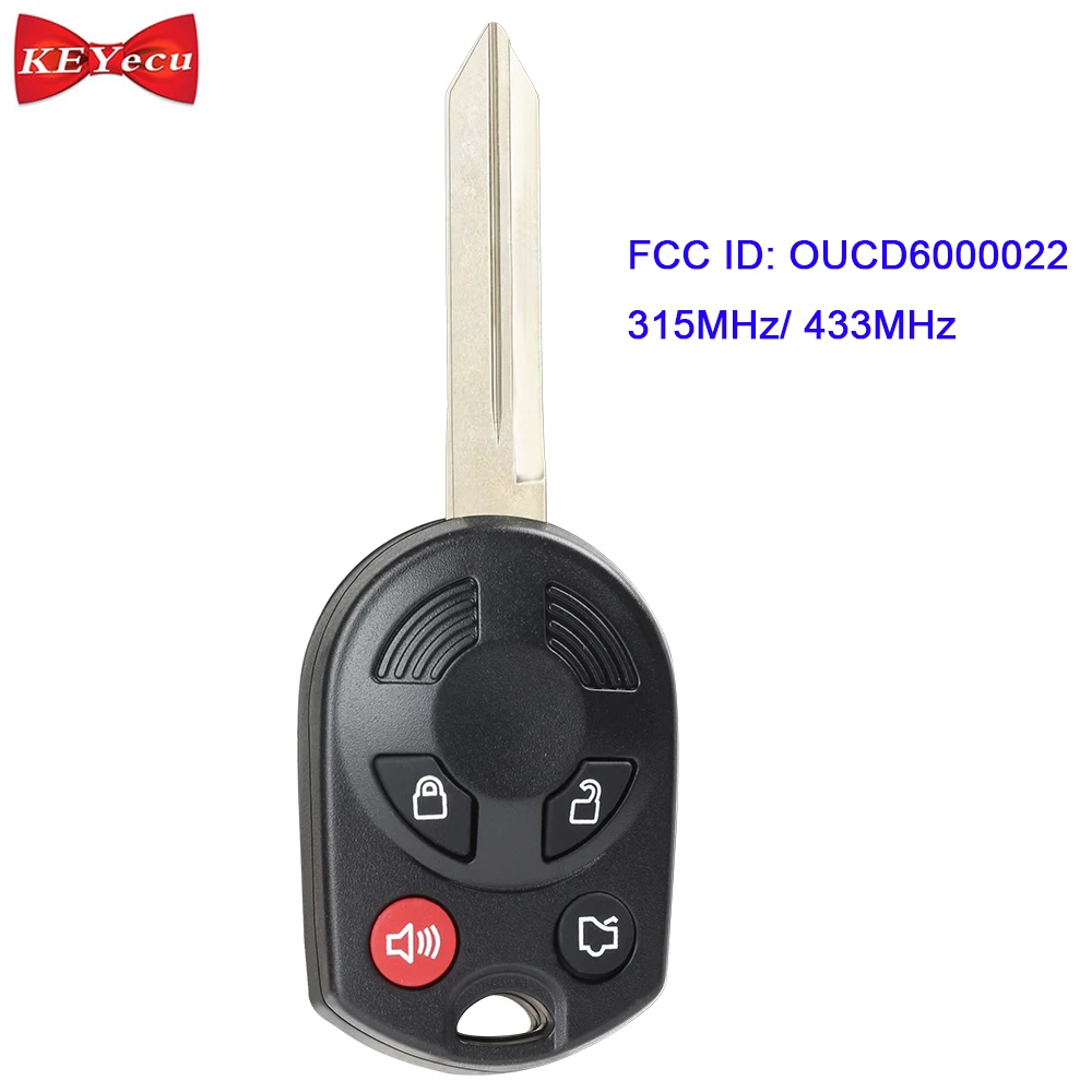 KEYECU для Ford Escape Edge Focus Фристайл фьюжн дистанционный ключ 315 МГц/433 МГц OUCD6000022 |