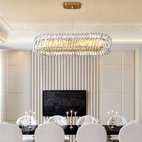 art deco oval round gold silver led hanging lamps chandelier lighting lustre suspension luminaire lampen for foyer