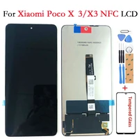 100 tested 6 67 inch for xiaomi poco x3 nfc lcd display touch screen frame digitizer assembly for xiaomi poco x3 lcd