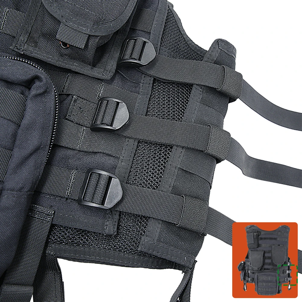 MGFLASHFORCE дышащий Тактический Жилет Molle Swat боевой жилет для охоты ПЕЙНТБОЛА военный