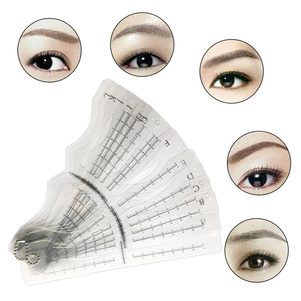 

12 шт., трафарет для бровей