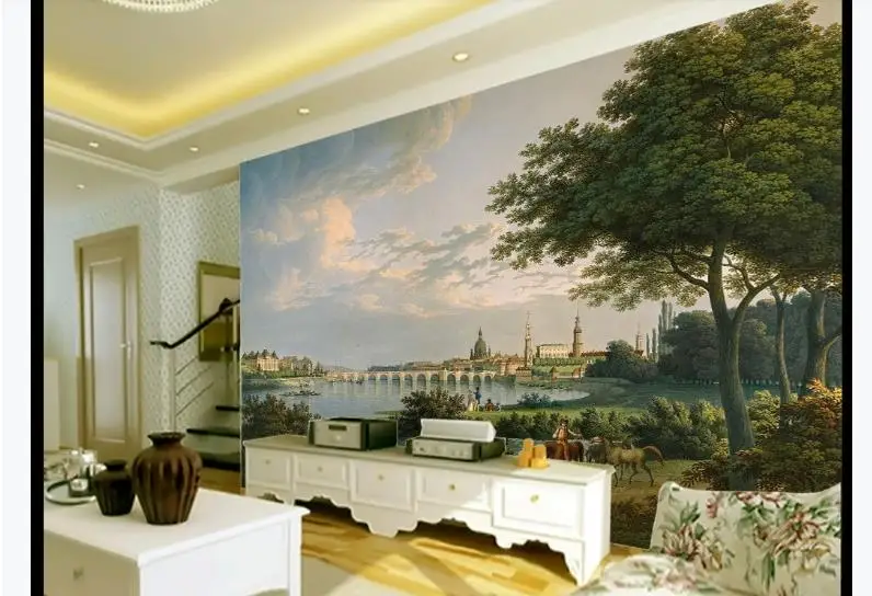 Классические 3D обои для стен настенные панели с изображением пейзажа Lakeside