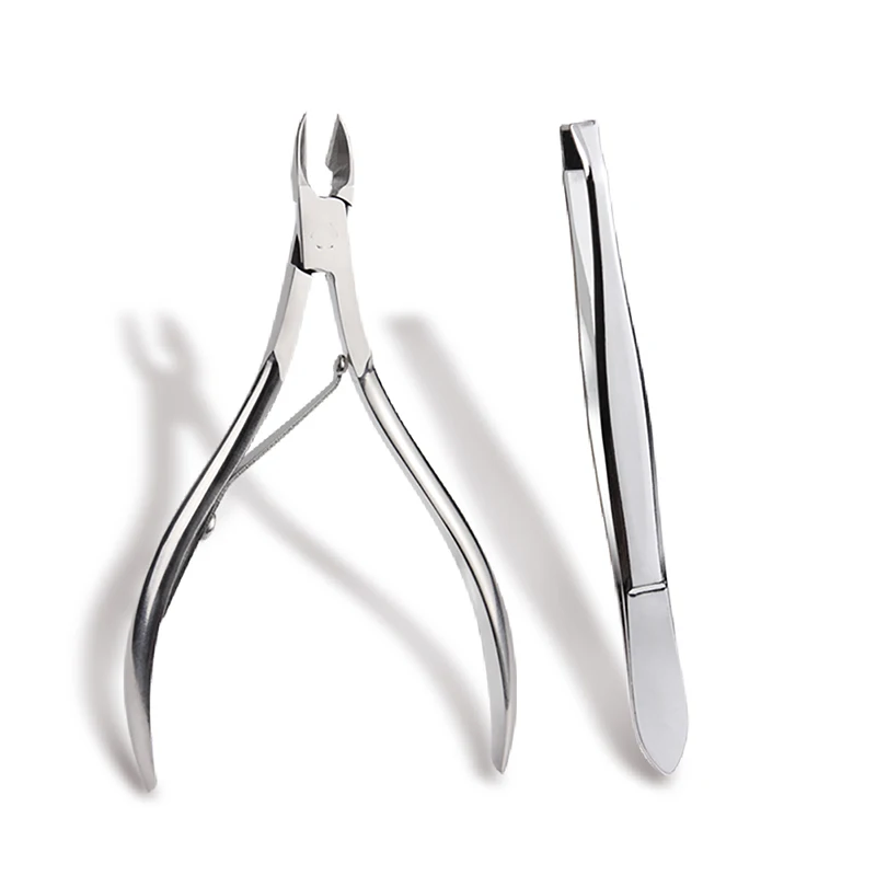 Two Set Professional Stainless Steel Cuticle Nipper Clipper Pedicure Plier Cutter Beauty Nail Tools Rubber Casing 501-8717 | Красота и