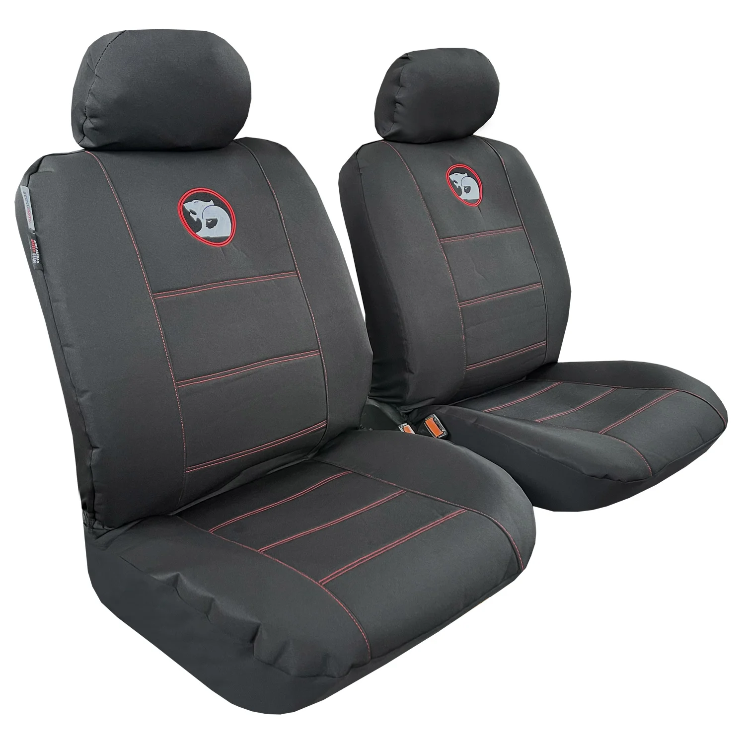 Чехлы на сиденья для Holden водонепроницаемые черные передние чехлы с вышивкой HSV