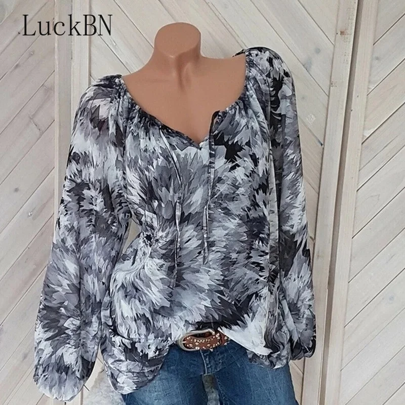 Хит продаж большой Размеры новые модные летние блузки для женщин 5XL рукаво