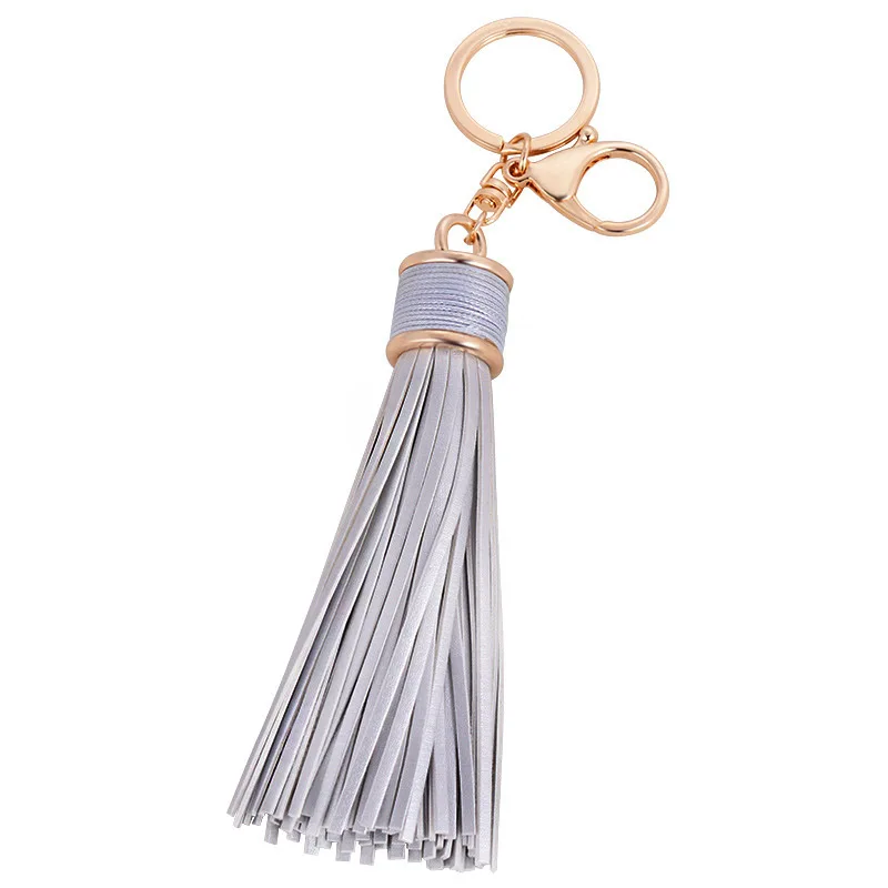 8 Colors Tassel Fringe Pu Leather Keychain Purse Bag Buckle HandBag Pendant For Car Keyring Holder Women Jewelry K226 | Украшения и