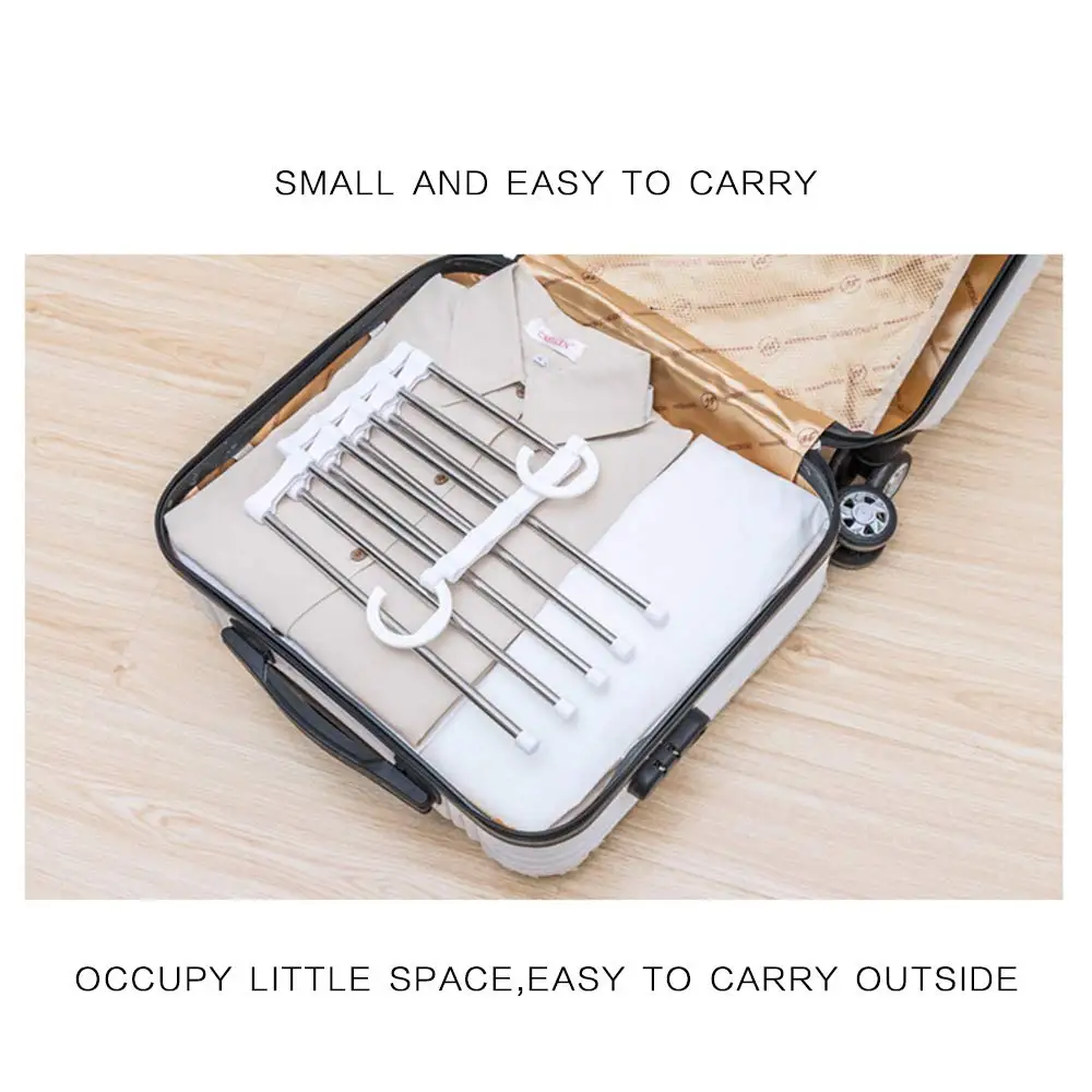 5 уровневая портативная многофункциональная вешалка из нержавеющей стали для