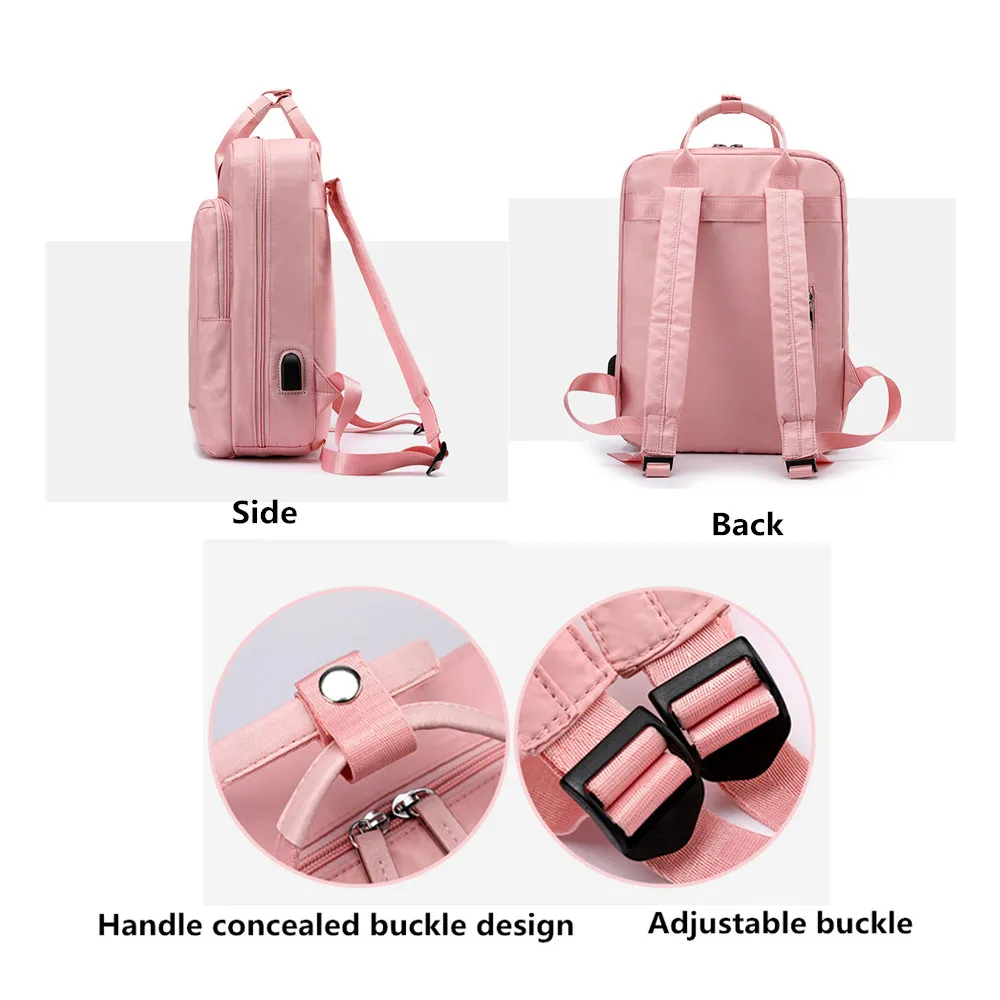 Женский рюкзак с usb зарядкой школьный водонепроницаемый дорожный для девочек