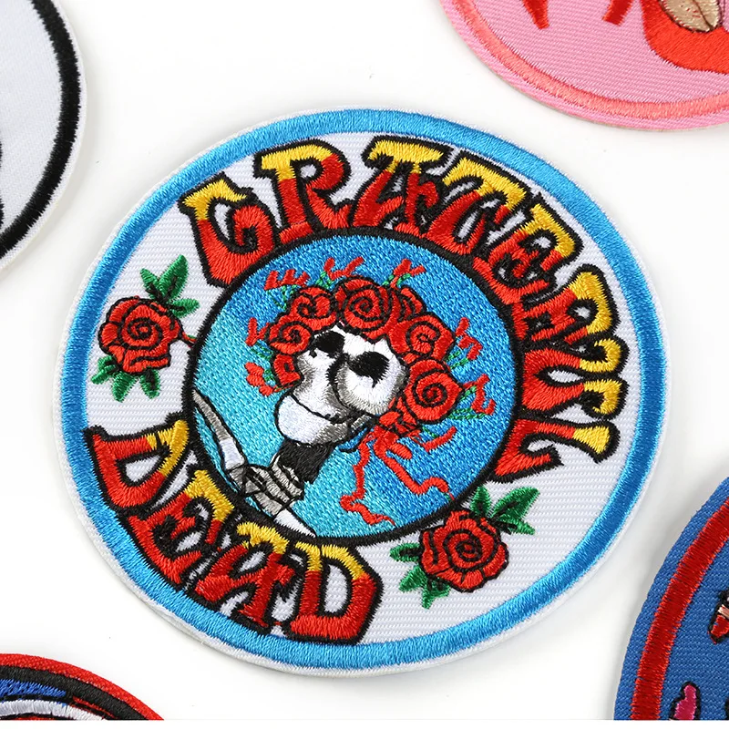 Grateful Dead Skull Rainbow кулак DIY Панк Хиппи Патч Одежда декоративная термоклейкая нашивка