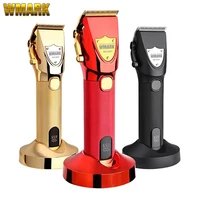 wmark electric rofession hair clipper high power ng 2031 all metal hair clippers rechargeable with charge base lcd display