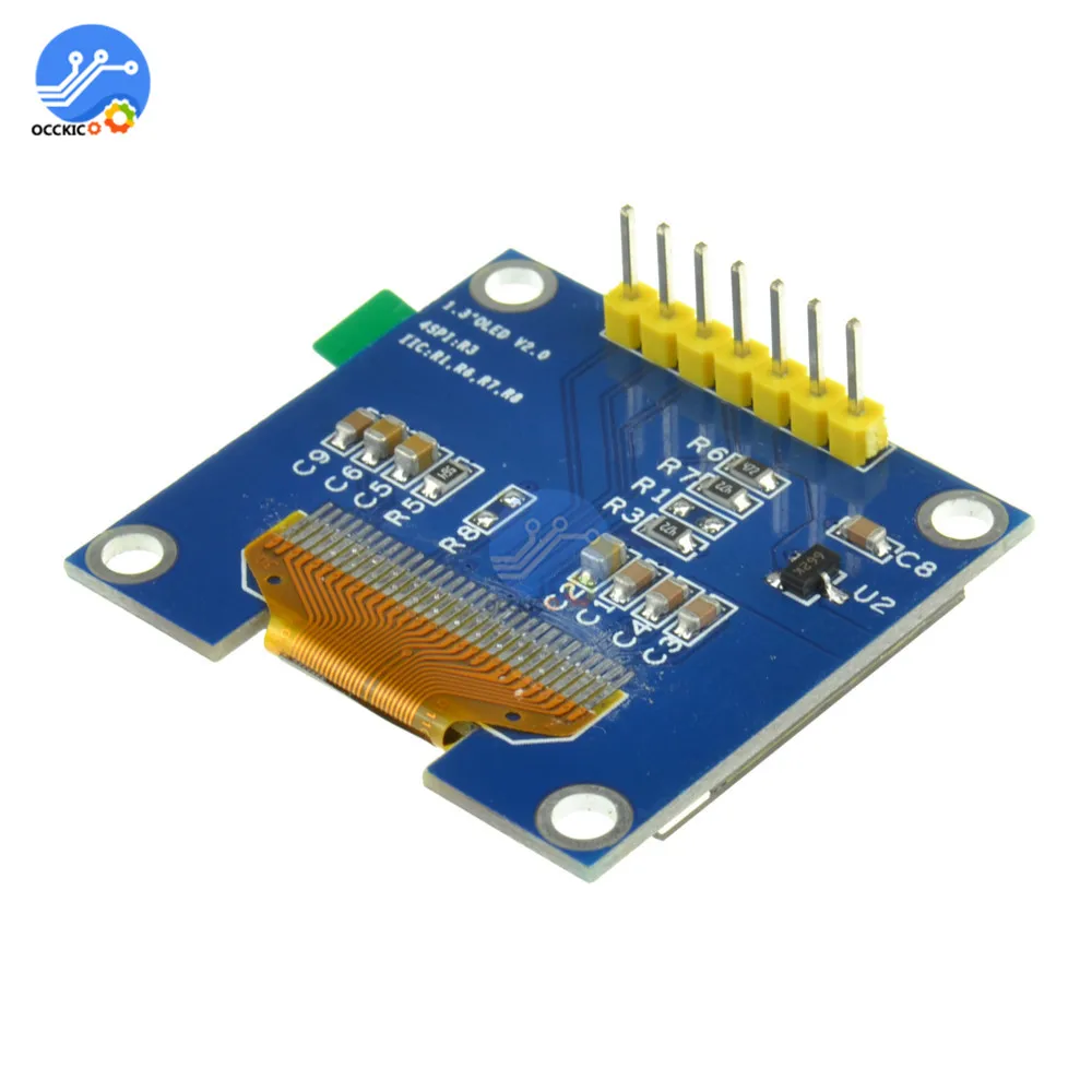 Новое поступление 3-5 В 1 3 дюйма синий Последовательный модуль SPI 128X64 O