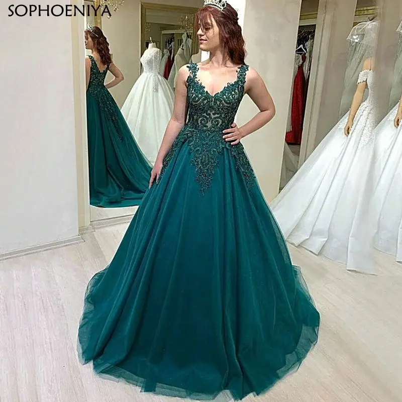 

Robes de Soirée Fashion Evening Dresses платье Lace Appliqued Beaded Women Evening Gowns Pageant Women Party Formal Dress
