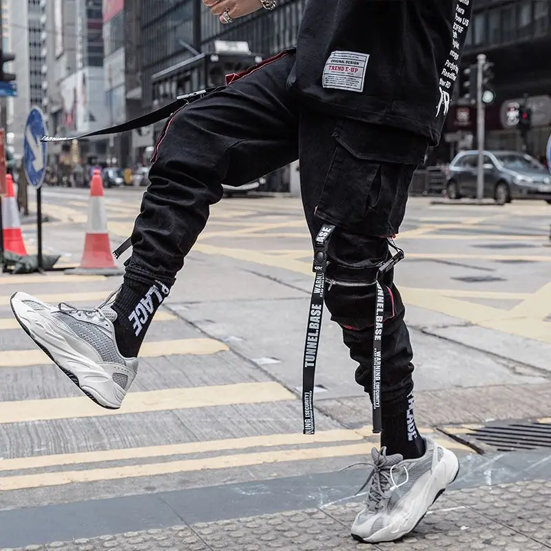 

Black Leisure Hip-Hop Men's Pants Streetwear Cotton Jogging Pants Male 2020 Spring High Quality Sweatpants Men's Long Pants