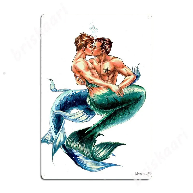 

Merman Love Metal Signs Club Party Kitchen Printing Wall Decor Tin sign Posters