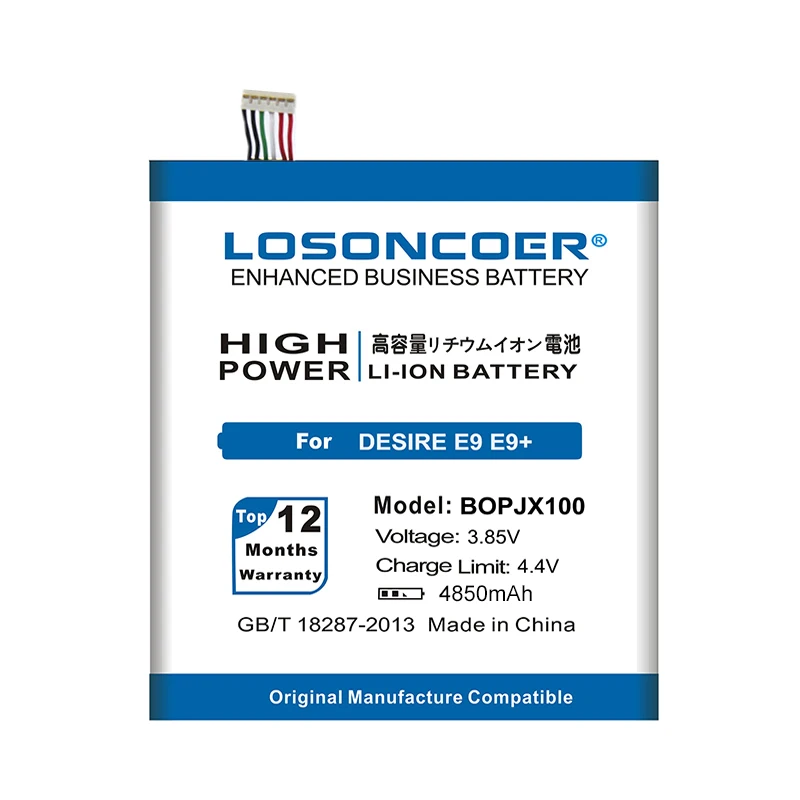 LOSONCOER 4850 мАч BOPJX100 полимерный Сменный аккумулятор для HTC One E9 E9w + Plus E9PW мощный бизнес