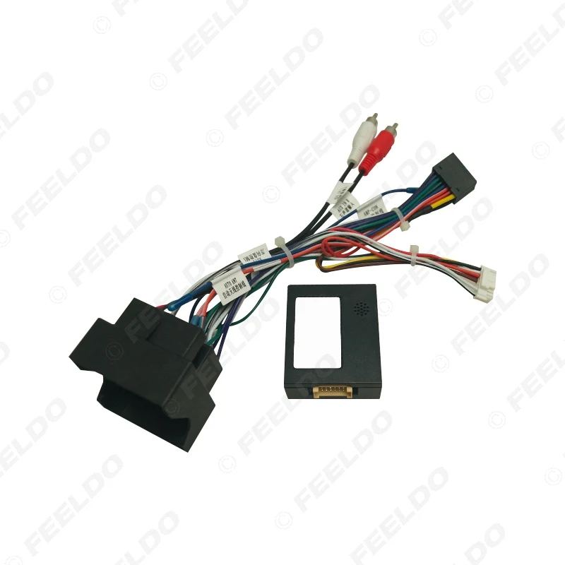 FEELDO Car 16pin Audio Wiring Harness With Canbus Box For Volkswagen Touareg 03-10 Aftermarket Stereo Installation Wire Adapter |