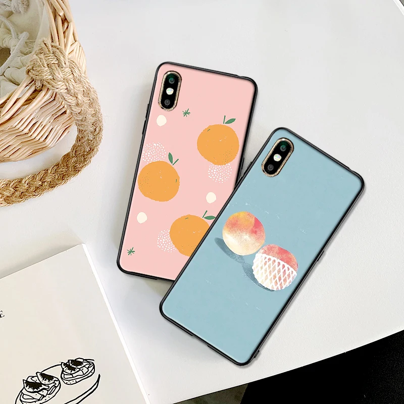Soft Silicone Phone Case For iPhone XR TPU 5 5SE 6 6S 7 Plus 8Plus XS X Xr Max 9 Coque fruit | Мобильные телефоны и