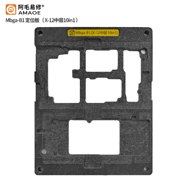 

AMAOE 10 IN 1 Middle layer reballing stencil station kits for iphone X XS XSMAX 11 12 11Pro/Max 12MINI Mbga-B1
