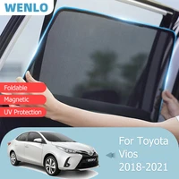for toyota vios 2018 2021 front windshield car sunshade side window blind sun shade magnet visor door mesh curtain protector
