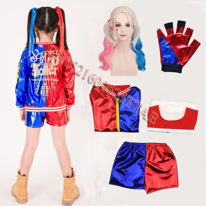 В наличии фильм Бэтмен &quot Харли Квинн Карнавальный костюм для девочек пальто и