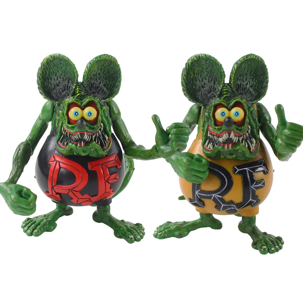 Anime Figure Movable Ratfink Joint PVC Action Rat Fink Mouse Collectible Model Toy Doll Brinquedos Birthday Gift