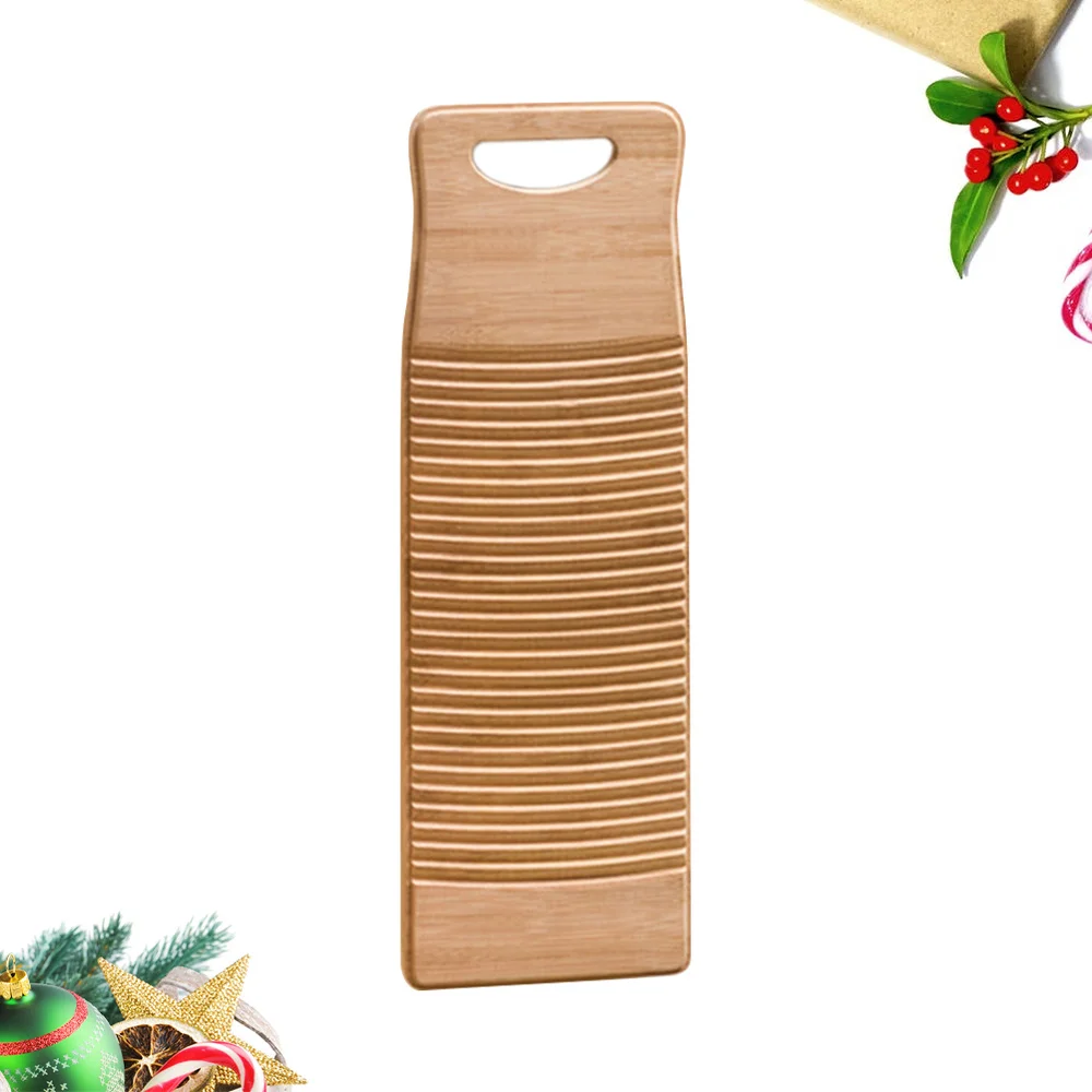 

Bamboo Scrubbing Board Anti-slip Laundry Washboard Cleaning Washing Board for Home Shop - 40cm