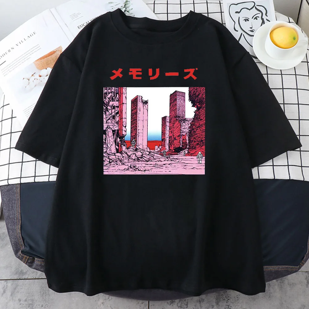 

Стильные Свободные футболки с принтом Steam Wave, свободные дышащие футболки с круглым вырезом