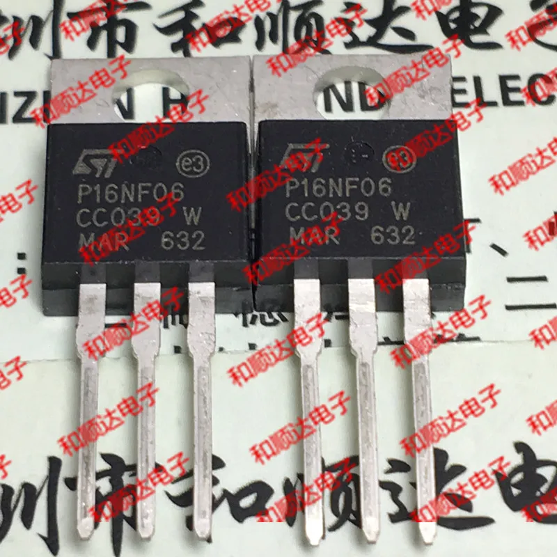 10 шт./лот P16NF06 STP16NF06 New Spot TO-220 60V 16A | Электронные компоненты и принадлежности