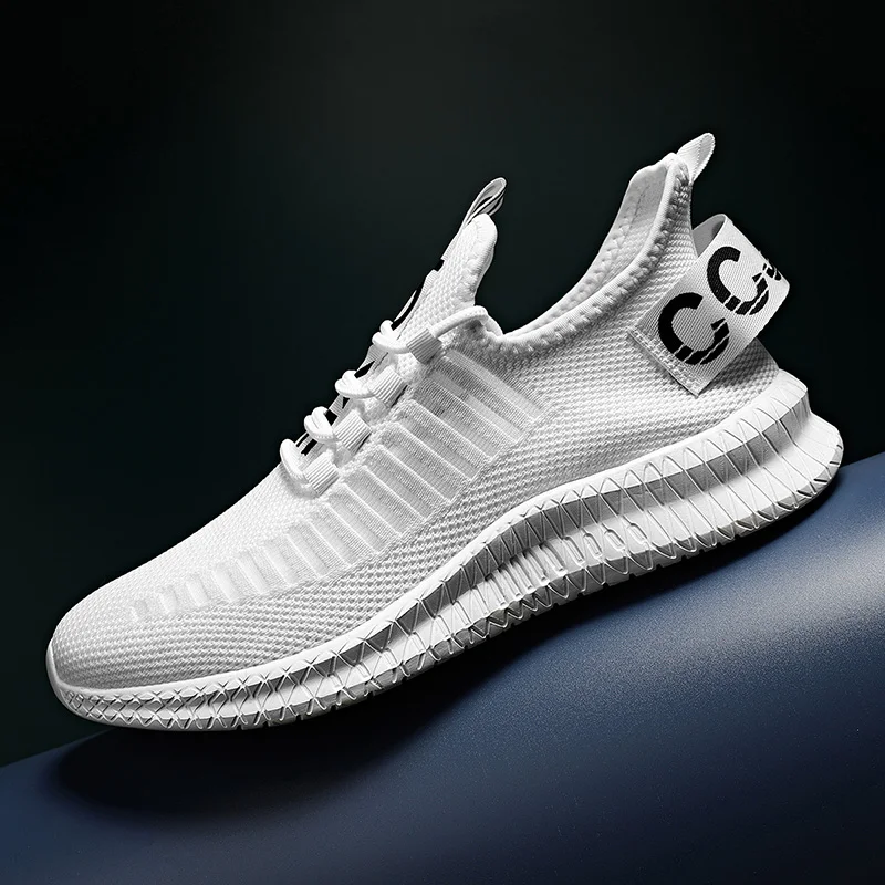 Кроссовки HUCDML мужские легкие дышащие Повседневная модная обувь белые большие