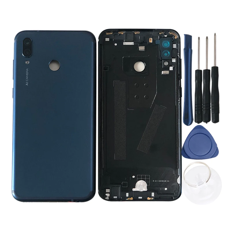 Чехол Axisinternational для 6," huawei Honor Play, металлическая задняя крышка для батареи, корпус+ рамка для камеры+ стеклянный объектив+ боковые клавиши