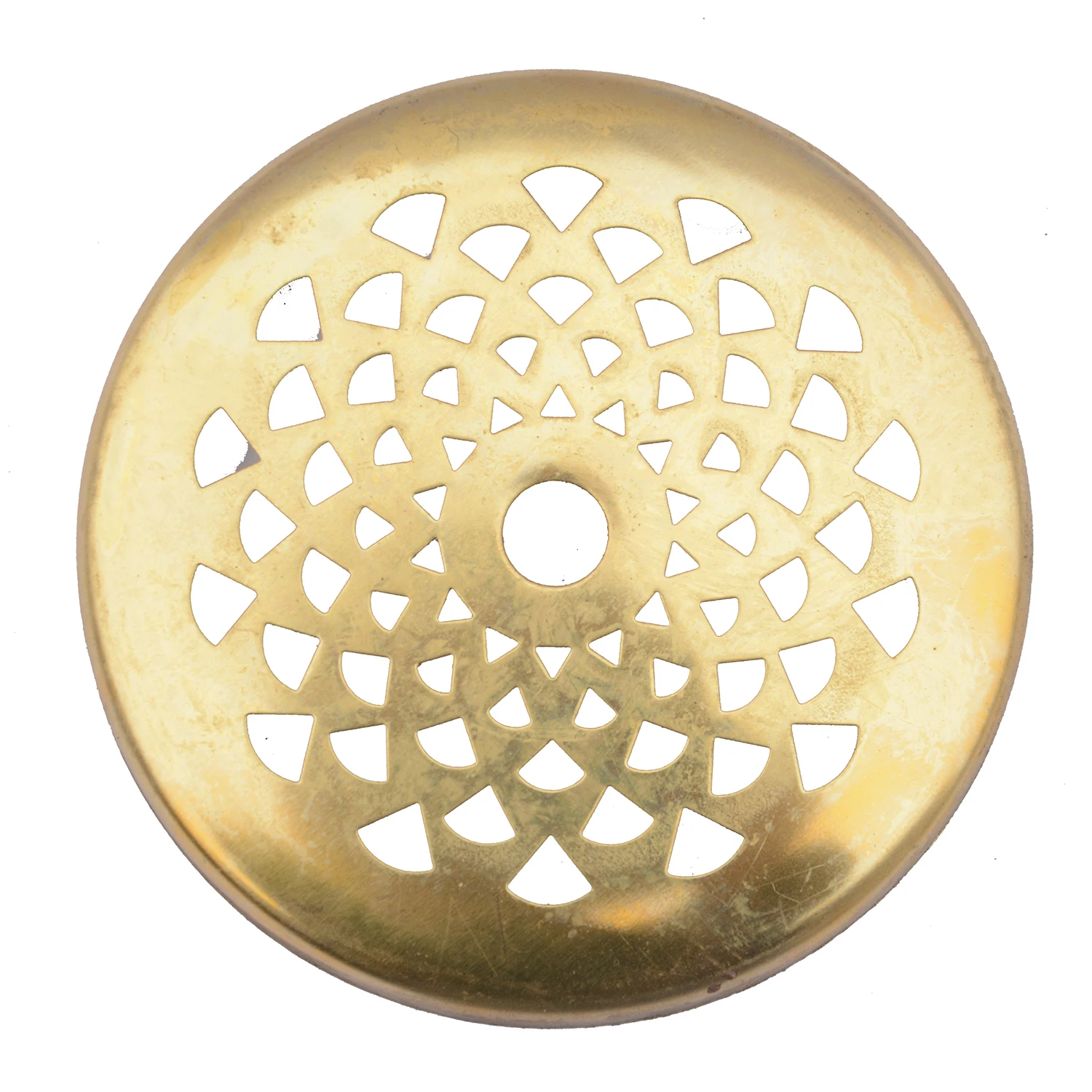 Перфорированная плоская латунная крышка для вазы лампы НЕОБРАБОТАННАЯ латунь