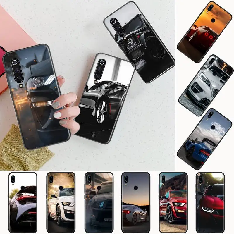 

Sports car fashion racing Phone Case black For Xiaomi Redmi mi note 7 8t 9 9t 9s 8 10 10t 11 pro lite K20 max 3